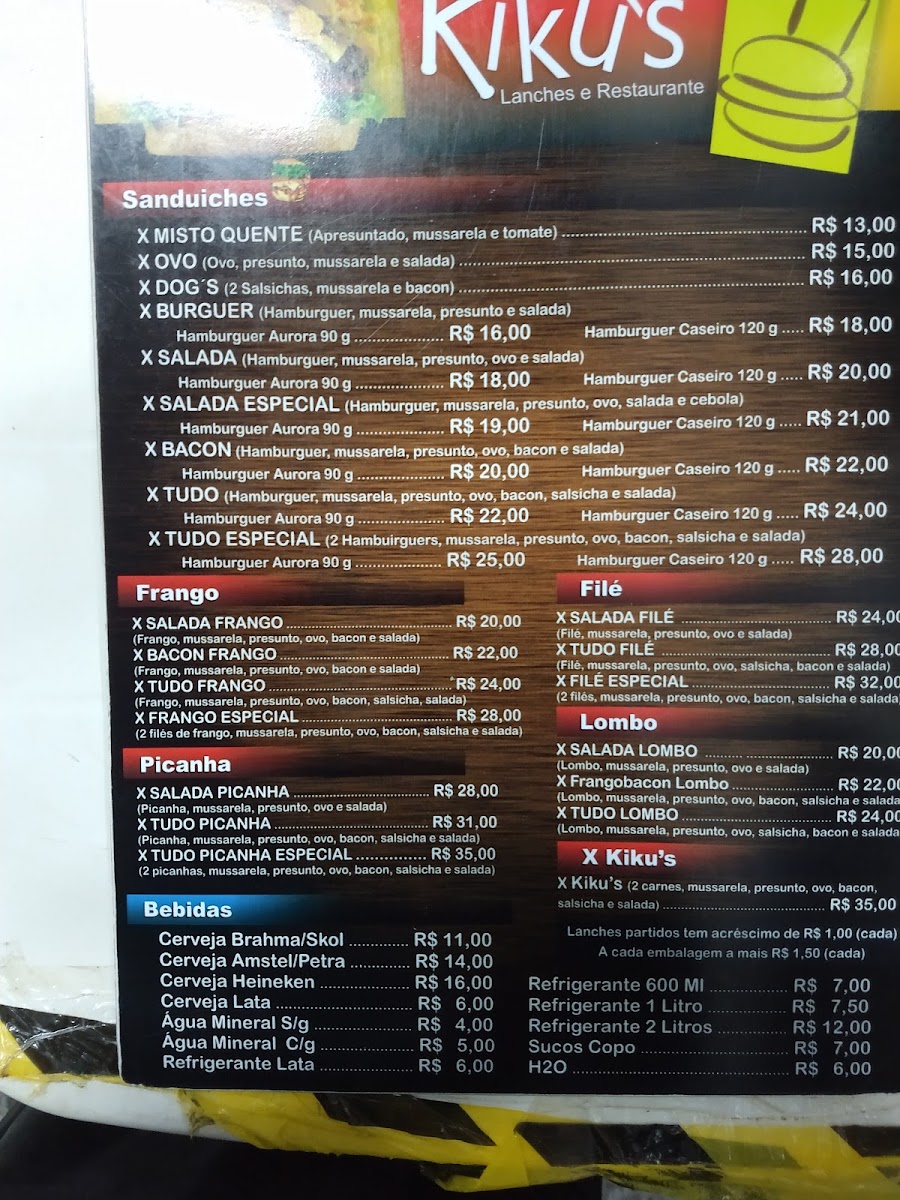Menu Kiku's Lanches E Restaurante-2