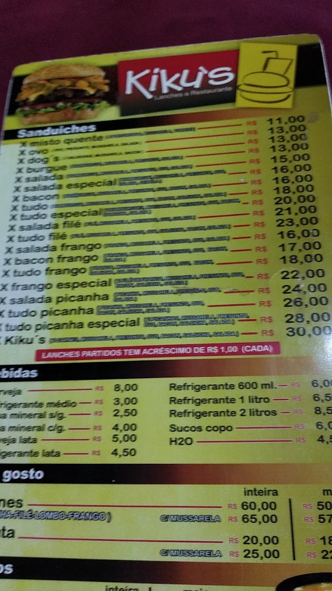 Menu Kiku's Lanches E Restaurante-5